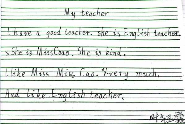 描写老师英语小短文（描写老师英语小短文的句子）-图1